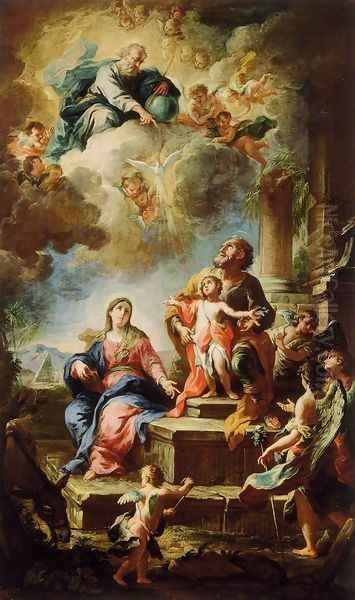 Rest on the Flight to Egypt 1737 Oil Painting by Martino Altomonte