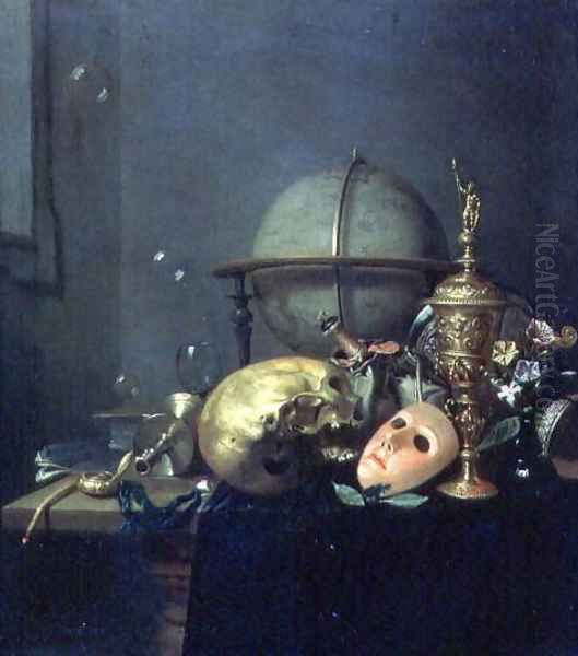 Still Life with a Mask Oil Painting by Hendrick Andriessen