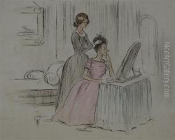 Illustration For 'the Rose And The Ring' Oil Painting by William Makepeace Thackeray