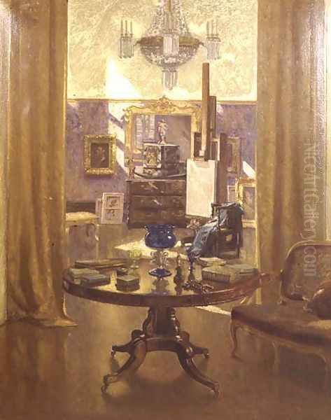 The Artist's Studio 1921 Oil Painting by Patrick William Adam