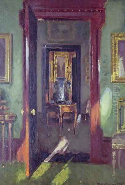 Interior, Rutland Lodge- vista through open Oil Painting by Patrick William Adam