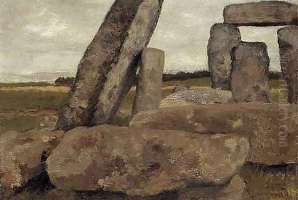 Stonehenge, Wiltshire Oil Painting by Laura Theresa Epps Alma-Tadema