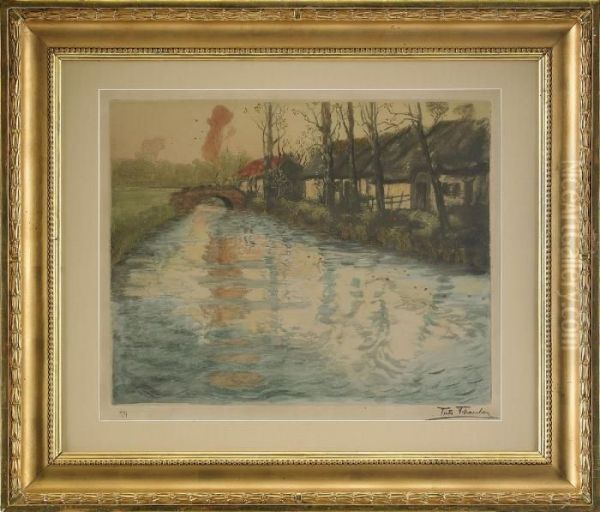 Elv (riviere) Oil Painting by Fritz Thaulow