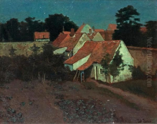 Clair De Lune Oil Painting by Fritz Thaulow