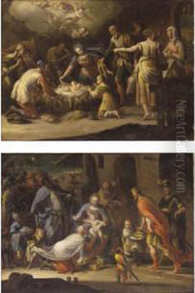 The Adoration Of The Shepherds Oil Painting by Johann Georg Bohm