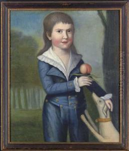 Portrait Of David Austin Sherman (1781-1843) Oil Painting by The Sherman Limner