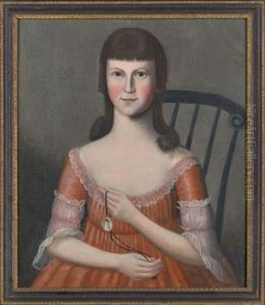 Portrait Of Maria Sherman (1774-1857) Oil Painting by The Sherman Limner