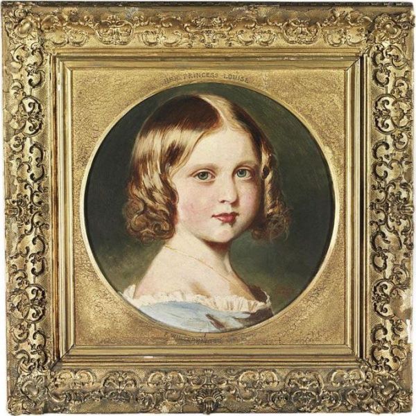 Portrait Of Princess Louise Oil Painting by H.M. Queen The Victoria