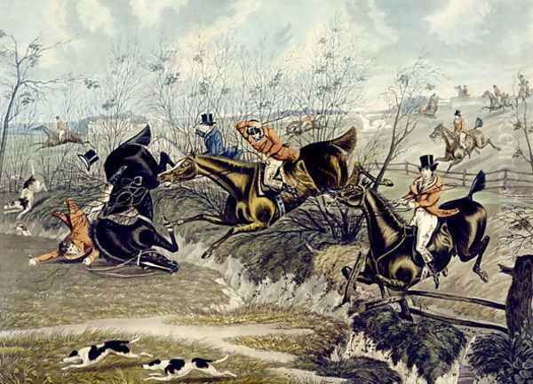 The Grand Leicestershire Fox Hunt, plate 3 Oil Painting by Samuel Henry Gordon Alken