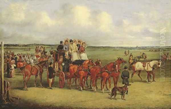 Newmarket Heath Oil Painting by Samuel Henry Gordon Alken