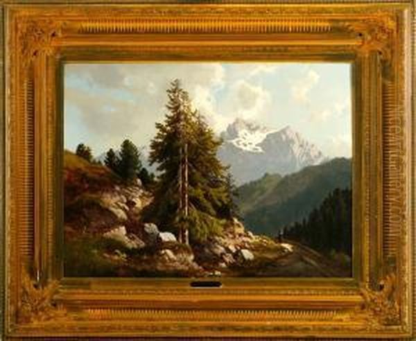 Salzkammergut Oil Painting by Josef Theurich