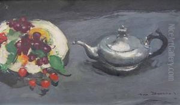 Nature Morte A La Theiere Oil Painting by Jean Baptiste Thevenet