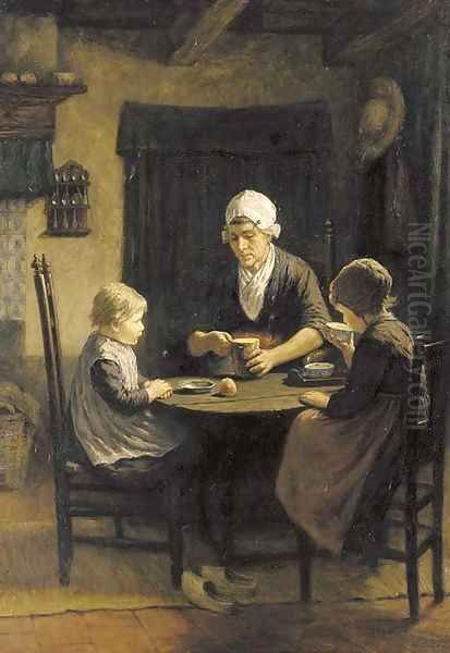 Midday meal Oil Painting by David Adolf Constant Artz