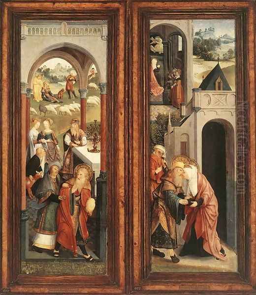 Scenes from the Life of Joachim and Anna c. 1500 Oil Painting by Master of Alkmaar