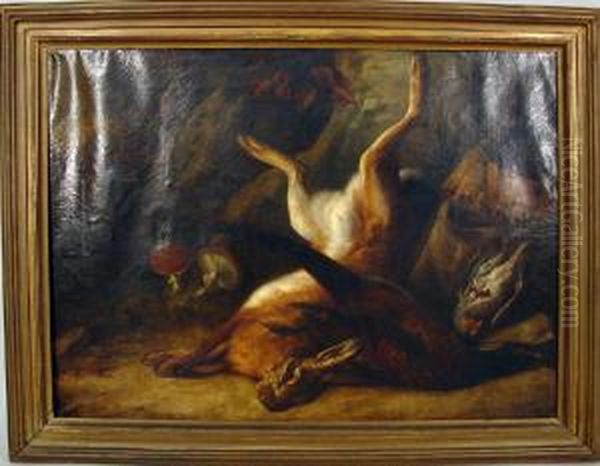 Dead Hare 1864 Oil Painting by Arthur Thiele