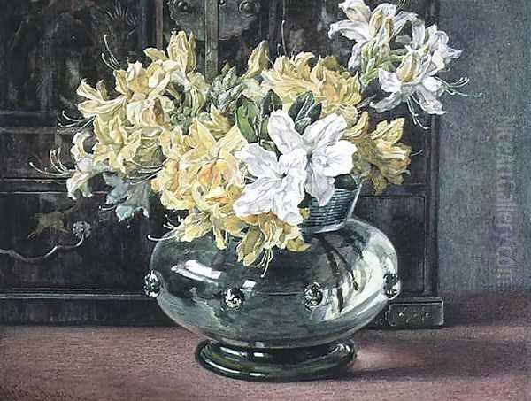 Azaleas Oil Painting by Helen Cordelia Coleman Angell