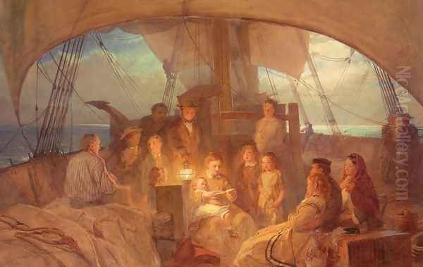 The Emigrant Ship Oil Painting by John Absolon