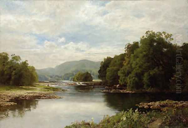 Silver Summer on the Derwent Oil Painting by John Clayton Adams