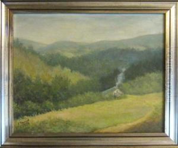 Paysage. Oil Painting by Eugene Thirion