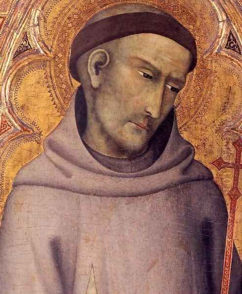 St Francis of Assisi (detail) Oil Painting by di Vanni d'Andrea Andrea