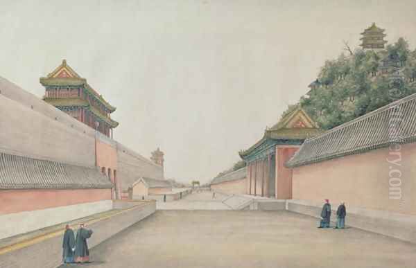 The Imperial Palace in Peking, from a collection of Chinese Sketches, 1804-06 Oil Painting by Ivan Alexandrow