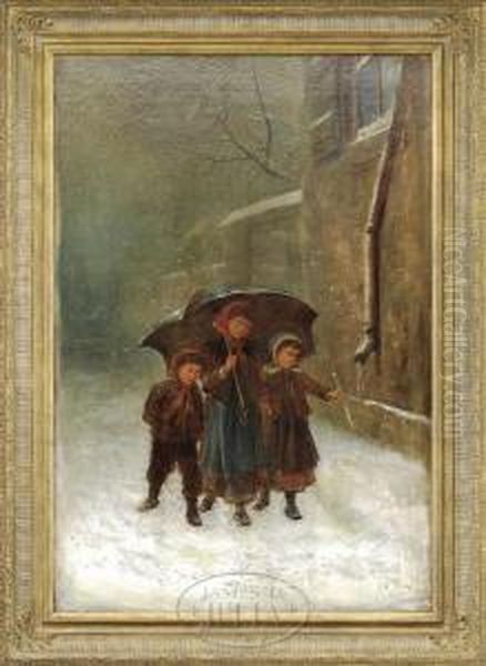 Winter Stroll Oil Painting by James Crawford Thom