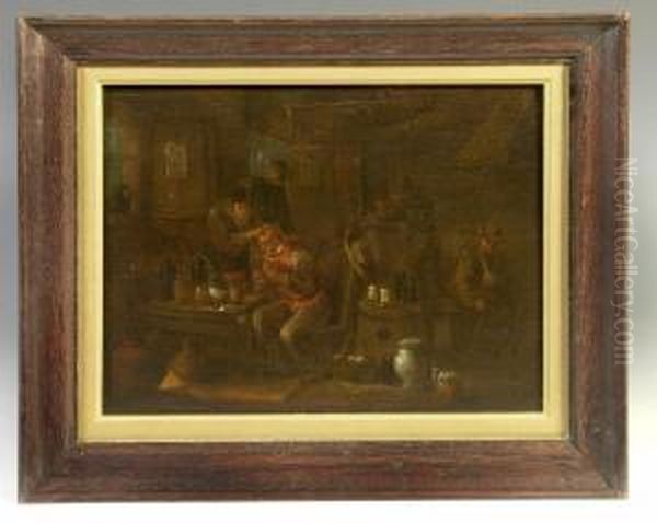 Late 17c/early 18c French Surgeon Oil Painting by Gerard Thomas