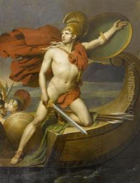 Achilles Landing In Troy Oil Painting by Henry Thomas