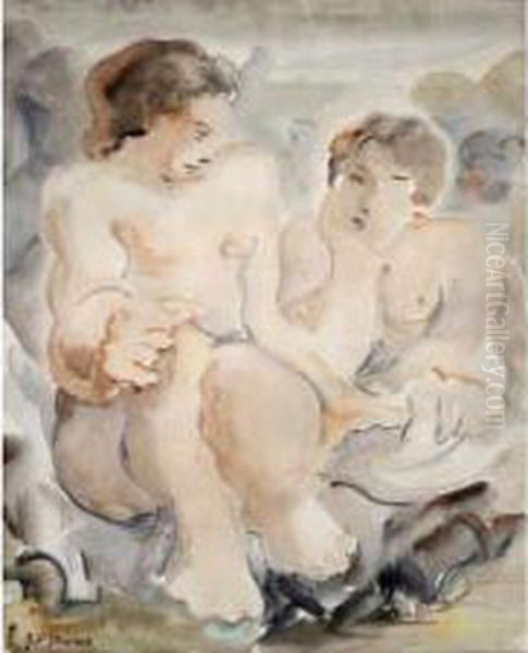 Nus Feminins Oil Painting by Jean-Francois Thomas