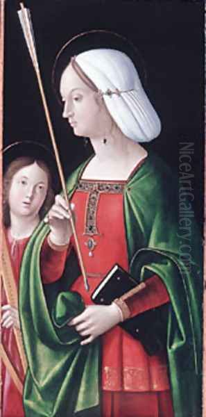 St. Ursula Oil Painting by Solario Andrea