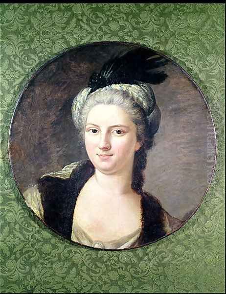 Pauline-Felicite de Nesle Oil Painting by Jacques-Andre-Joseph Aved