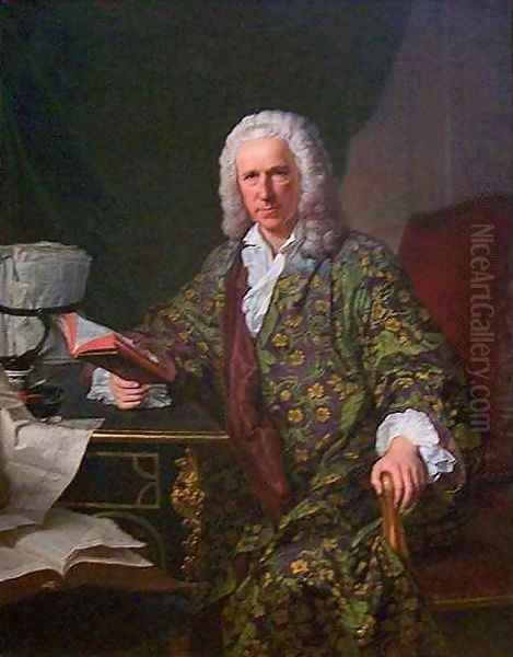 Portrait of Marc de Villiers the Kings Secretary Oil Painting by Jacques-Andre-Joseph Aved