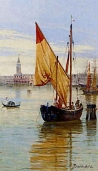 Barca Da Pesca Venezia Oil Painting by Brandeis Antonietta