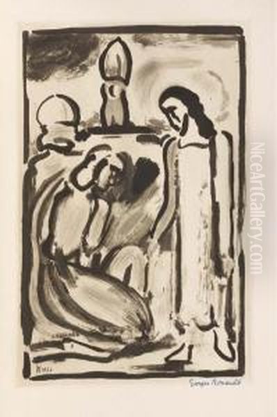 Passion Oil Painting by Andre Thomas Rouault