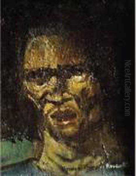 Portrait D'homme. Oil Painting by Andre Thomas Rouault