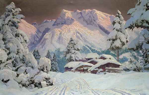 Hocheisgruppe, Austria Oil Painting by Alwin Arnegger