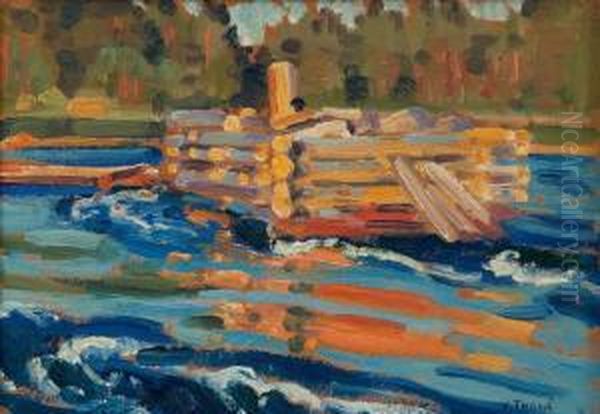 Flooding Kapeenkoski Oil Painting by Verner Thome