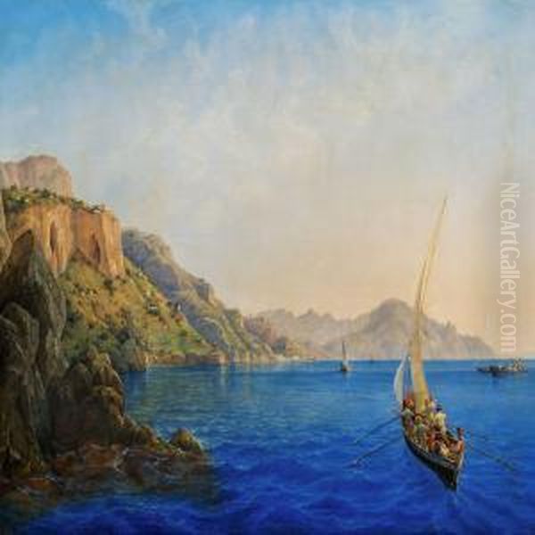 The Italian Coast Oil Painting by Friedrich Thoming