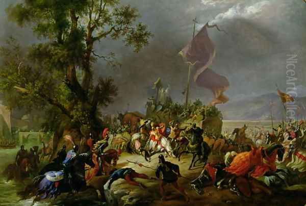 The Battle of Legnano in 1176, 1831 Oil Painting by Massimo Taparelli d' Azeglio