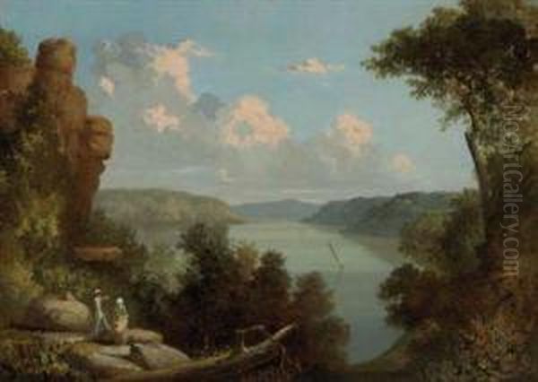 View Of The Hudson by Charles A. Thompson