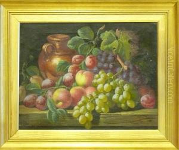 Fruktstilleben. Oil Painting by Charles Thurston Thompson