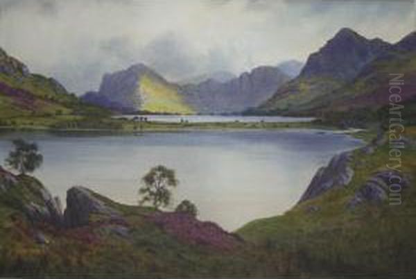 Scene In The Lake District Oil Painting by Edward H. Thompson