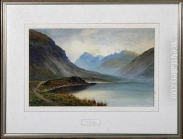 Lake Ennerdale With Bowness Knoth, The Pillar And Iron Crags Oil Painting by Edward Horace Thompson