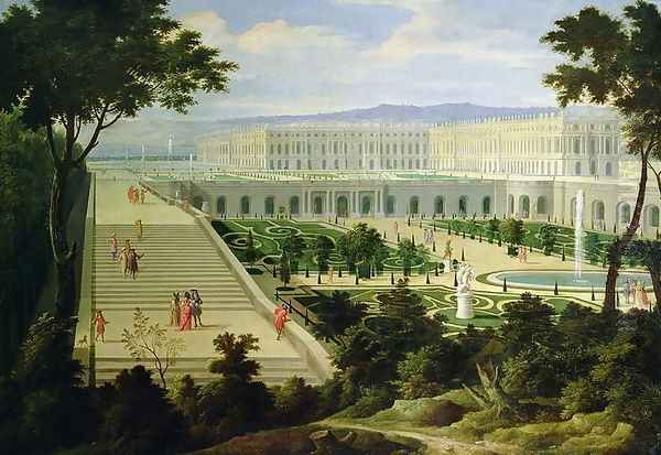 The Orangerie at the Chateau de Versailles Oil Painting by Etienne Allegrain