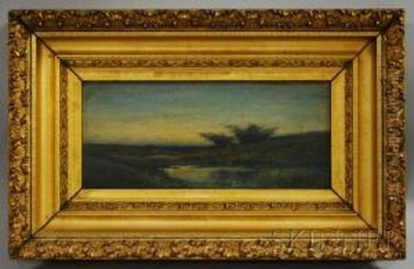 Marsh View At Dusk Oil Painting by Frederic Louis Thompson