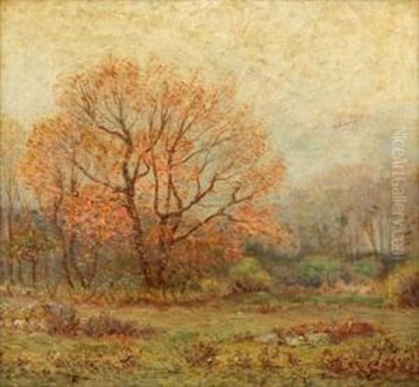 Autumn Landscape Oil Painting by Frederic Louis Thompson