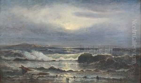 Weirs At Horseneck Beach Oil Painting by Frederic Louis Thompson