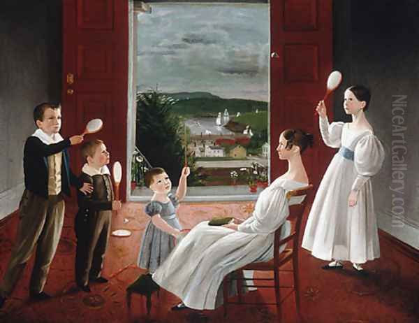 The Children of Nathan Starr Oil Painting by Ambrose Andrews