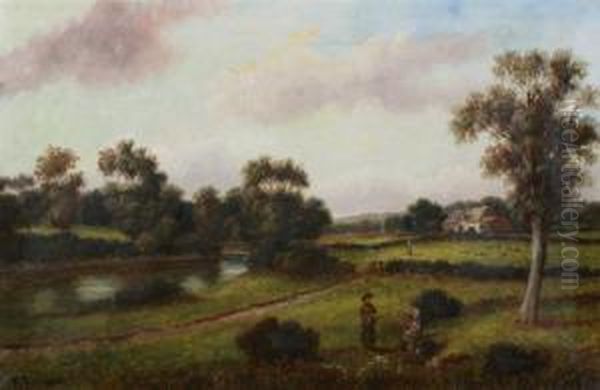 The Country Cottage Oil Painting by G.H. Thompson