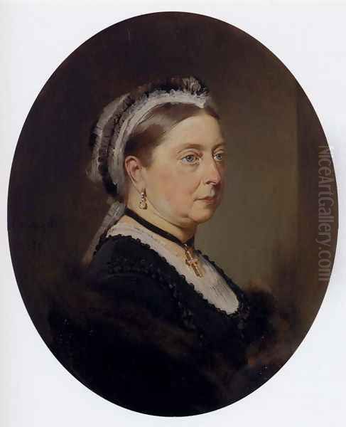 Queen Victoria Oil Painting by Baron Heinrich von Angeli